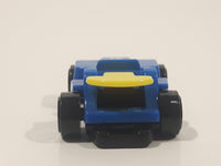 Kinder Surprise MPG #41 Blue and Yellow Plastic Snap Together Toy Race Car Vehicle