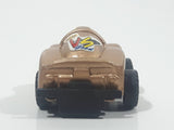 Unknown Brand No. 0001 Very Good New Vs Good Gold Plastic Die Cast Toy Race Car Vehicle