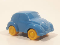 Rare 1980s Lars Kjellme AB Sweden Volkswagen Beetle Blue Plastic Die Cast Toy Car Vehicle