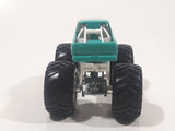 2007 Hot Wheels Monster Jam Tuff 'E' Nuff Rislone Racing Monster Truck Teal Green 1/64 Scale Die Cast Toy Car Vehicle