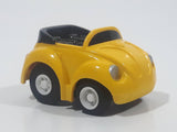 1987 Buddy L Volkswagen Beetle Convertible Yellow Pullback Miniature Die Cast Toy Car Vehicle