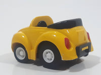 1987 Buddy L Volkswagen Beetle Convertible Yellow Pullback Miniature Die Cast Toy Car Vehicle