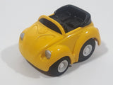 1987 Buddy L Volkswagen Beetle Convertible Yellow Pullback Miniature Die Cast Toy Car Vehicle