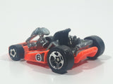 2001 Hot Wheels Go Kart #6 Neon Orange Die Cast Toy Car Vehicle