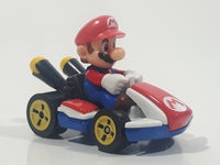 2019 Hot Wheels Mario Kart Standard Kart Mario White and Red Die Cast Toy Race Car Vehicle