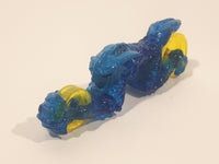 2007 McDonald's Hot Wheels Stunt Strikers #7 Alien Crosser Motor Cycle Translucent Dark Blue Die Cast Toy Vehicle