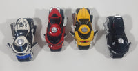 Maisto Motorcycles GC Fibertron Yellow, GC Fibertron Black and White Police, Honda CBR 600 RR Black Silver, Ducati 1098s Red Die Cast Toy Vehicle Sound and Lights Set of 4