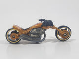 2003 Hot Wheels Blast Lane Motorcycle Gold Die Cast Toy Motorbike Vehicle