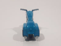 2012 Hot Wheels City Works Bad Bagger Motorcycle Dark Blue Metallic Teal Die Cast Toy Motorbike Vehicle