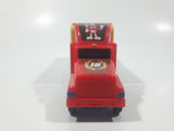 NASCAR #18 Kyle Busch M & M's Racing Semi Tractor Trailer Truck Plastic Die Cast Toy Car Vehicle with Opening Rear Door 6" Long