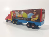 NASCAR #18 Kyle Busch M & M's Racing Semi Tractor Trailer Truck Plastic Die Cast Toy Car Vehicle with Opening Rear Door 6" Long