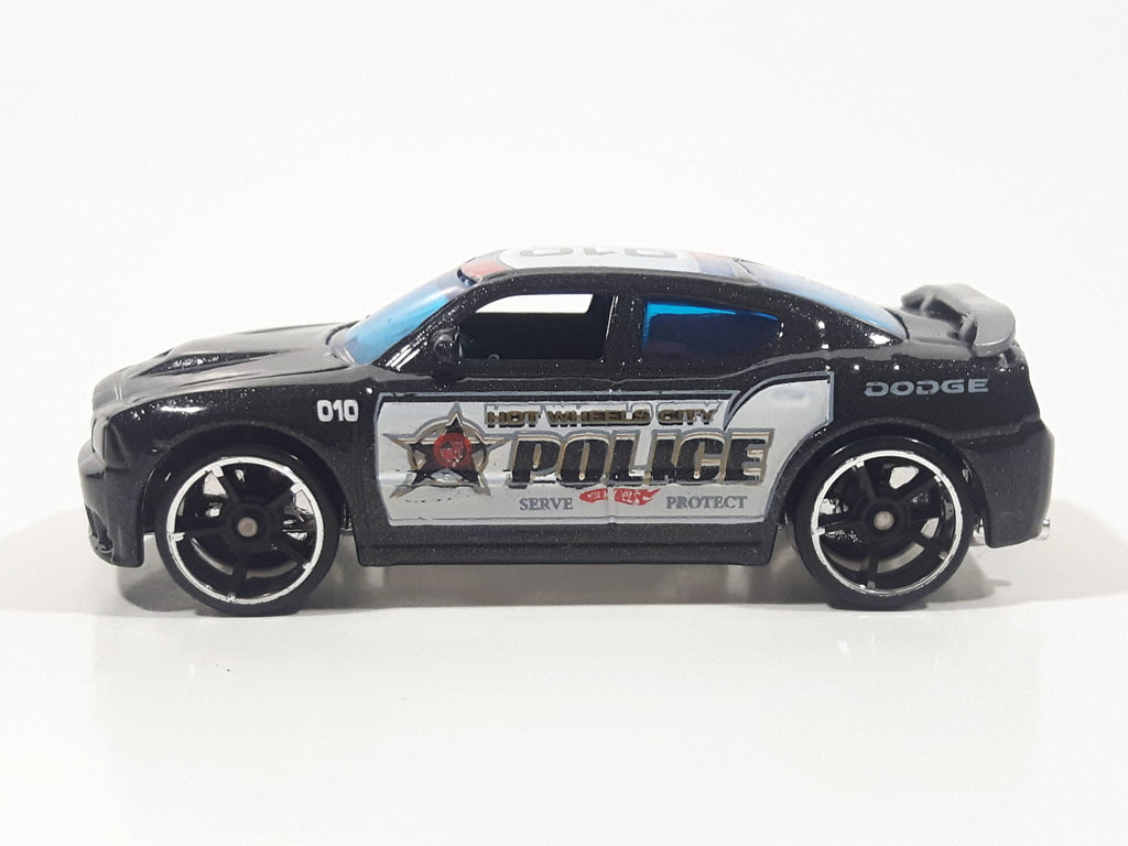 2010 Hot Wheels HW City Works Dodge Charger SRT8 Metalflake Black Poli ...