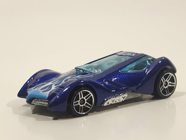 2009 Hot Wheels Sharkbite Bay Sinistra Blue Die Cast Toy Car Vehicle