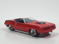 2010 Hot Wheels Mopar Mania Plymouth Barracuda Convertible Red Die Cast Toy Muscle Car Vehicle
