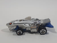 Rare 2009 Hot Wheels Color Shifters Octo Battle Sharkruiser White and Blue and Purple Die Cast Toy Car Shark Shaped Vehicle