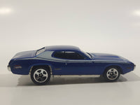 2010 Hot Wheels Mopar Mania '71 Plymouth GTX Metalflake Blue Die Cast Toy Muscle Car Vehicle