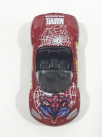 2002 Maisto Marvel The Amazing Spider-Man Plymouth Pronto Spyder Convertible Dark Red Die Cast Toy Car Vehicle