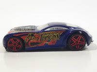 2006 Hot Wheels WWE Wrestling Sir Ominous Hulk Hogan Dark Blue Die Cast Toy Car Vehicle