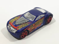 2006 Hot Wheels WWE Wrestling Sir Ominous Hulk Hogan Dark Blue Die Cast Toy Car Vehicle