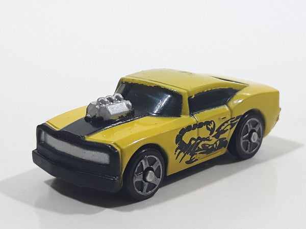 Mega Bloks Streetz Yellow Miniature Plastic Die Cast Toy Car Vehicle