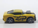 Mega Bloks Streetz Yellow Miniature Plastic Die Cast Toy Car Vehicle