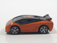 Mega Bloks Streetz Orange and Black #7 Miniature Plastic Die Cast Toy Car Vehicle