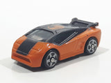 Mega Bloks Streetz Orange and Black #7 Miniature Plastic Die Cast Toy Car Vehicle