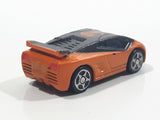 Mega Bloks Streetz Orange and Black #7 Miniature Plastic Die Cast Toy Car Vehicle