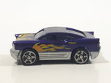 Mega Bloks Streetz Purple with Flames Miniature Plastic Die Cast Toy Car Vehicle