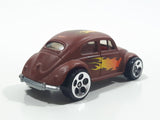 2001 Hot Wheels 1953-57 Volkswagen VW Bug Flat Brown Die Cast Toy Car Vehicle