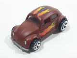 2001 Hot Wheels 1953-57 Volkswagen VW Bug Flat Brown Die Cast Toy Car Vehicle