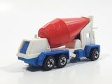 1992 Hot Wheels Oshkosh Cement Mixer White Blue Red Die Cast Toy Truck Construction Vehicle
