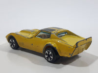 Vintage 1979 Kidco Corvette Yellow Die Cast Toy Tow Salvage Wrecker Vehicle Made in Hong Kong with Opening Hood