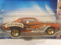 2003 Hot Wheels Carbonated Cruisers 1970 Chevelle SS Riehlman's Root Beer Metallic Cooper Brown Die Cast Toy Muscle Car Vehicle New in Package