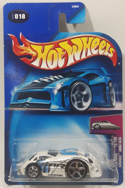 2004 Hot Wheels First Editions Hardnoze Dodge Neon White Die Cast Toy Car Vehicle New in Package