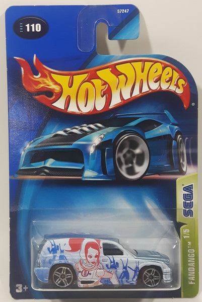 2003 Hot Wheels Sega Games Fandango Light Blue Die Cast Toy Car Vehicle New in Package