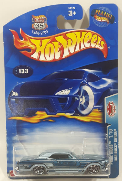 2003 Hot Wheels Pride Rides 1964 Buick Riviera Metallic Light Blue Die Cast Toy Muscle Car Vehicle New in Package