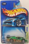 2003 Hot Wheels Sega Games GT Racer Metallic Green Die Cast Toy Car Vehicle New in Package