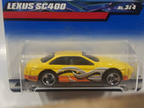 2000 Hot Wheels Lexus SC400 Yellow Die Cast Toy Car Vehicle New in Package