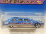 1997 Hot Wheels Biff! Bam! Boom! Series Limozeen Money Madness! Blue Die Cast Toy Car Vehicle New in Package
