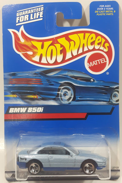 2000 Hot Wheels BMW 850i Metallic Light Blue Die Cast Toy Car Vehicle New in Package