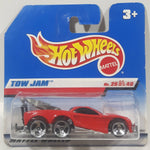 1998 Hot Wheels Tow Jam Red Die Cast Toy Car Vehicle New in Package Short Card
