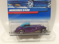 1998 Hot Wheels Mercedes 540K Metalflake Purple Die Cast Toy Car Vehicle New in Package