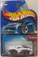 2004 Hot Wheels First Editions Tooned Two 2 Go White Die Cast Toy Car Vehicle New in Package