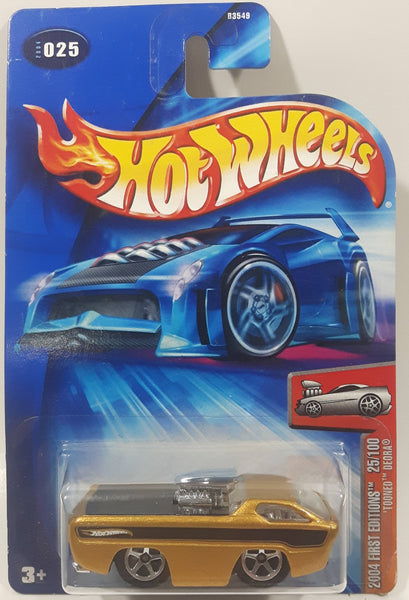 2004 Hot Wheels First Editions Tooned Deora Metalflake Gold Die Cast Toy Car Vehicle New in Package