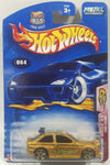 2003 Hot Wheels Flamin' Hot Wheels Ford Escort Metalflake Gold Die Cast Toy Car Vehicle New in Package