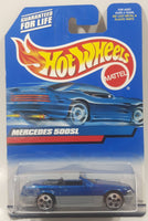 2000 Hot Wheels Mercedes 500 SL Blue and Grey Die Cast Toy Car Vehicle New in Package