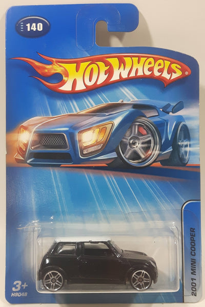 2005 Hot Wheels 2001 Mini Cooper Black with White Roof Die Cast Toy Car Vehicle New in Package