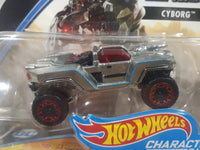 2017 Hot Wheels DC Comics Character Cars Justice League Cyborg Silver Die Cast Toy Car Vehicle New in Package