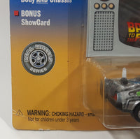 1998 Johnny Lightning Playing Mantis Hollywood On Wheels Real Wheels Series Back To The Future DeLorean Time Machine Grey Silver Die Cast Toy Car Vehicle with Bonus Show Card New in Package